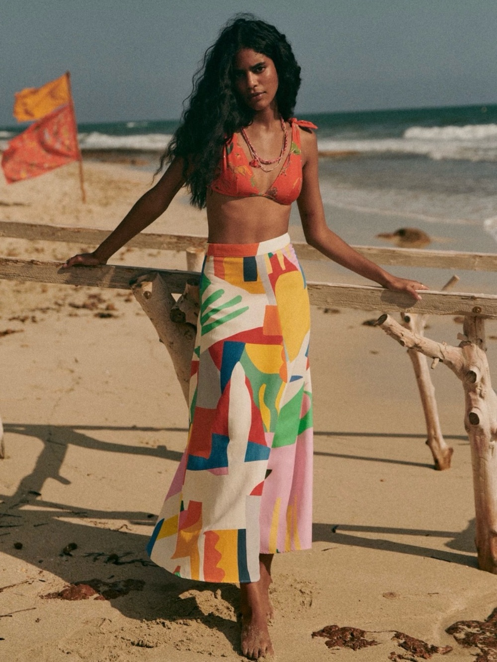 🌿Sezane Louella maxi skirt in Abstract Print - size US 8 or EU 40 - NWT